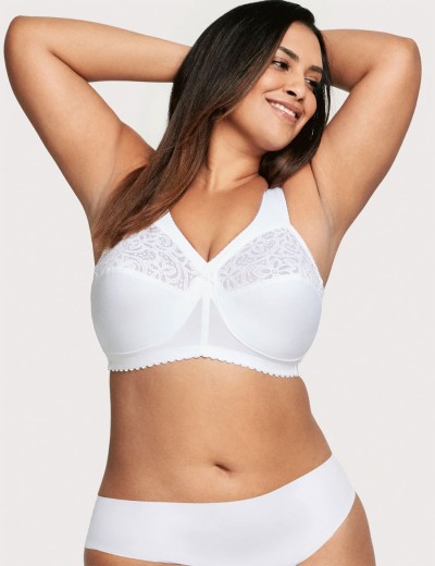 Хлопковый бюстгальтер без косточек Glamorise GI1001 белый, Цвет: белый, Размеры: 80C, изображение 6