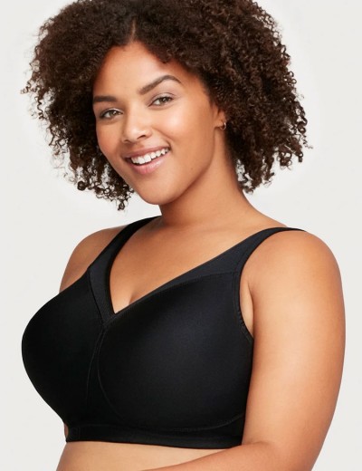 Спортивный бюстгальтер Glamorise GI1006 черный, Цвет: черный, Размеры: 95C, изображение 4