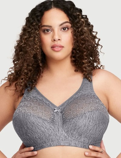 Комфортный бюстгальтер Glamorise GI1064 серый, Цвет: серый, Размеры: 90D, изображение 3 Комфортный бюстгальтер Glamorise GI1064 серый, Цвет: серый, Размеры: 90D, изображение 3