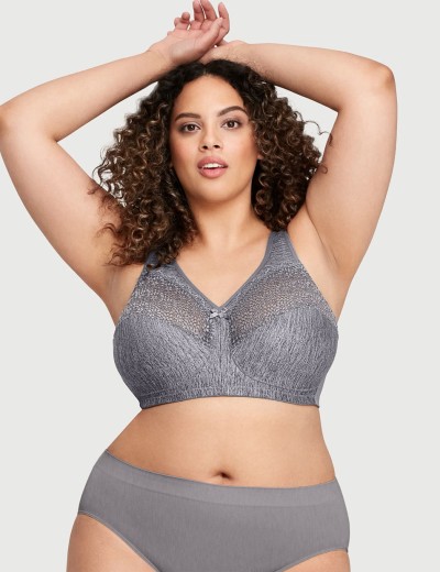 Комфортный бюстгальтер Glamorise GI1064 серый, Цвет: серый, Размеры: 90D, изображение 6 Комфортный бюстгальтер Glamorise GI1064 серый, Цвет: серый, Размеры: 90D, изображение 6