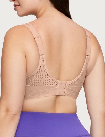 Бюстгальтер спортивный Glamorise GI1068 кофе, Цвет: кофе, Размеры: 100D, изображение 2 Бюстгальтер спортивный Glamorise GI1068 кофе, Цвет: кофе, Размеры: 100D, изображение 2