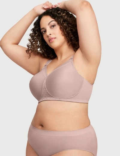 Бюстгальтер мягкий без косточек Glamorise GI1080 серо-коричневый, Цвет: серо-коричневый, Размеры: 85C, изображение 7