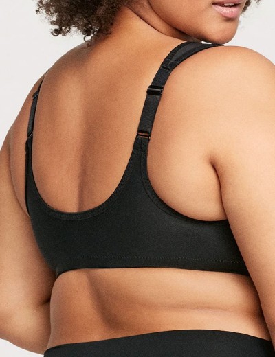 Бюстгальтер с застежкой спереди Glamorise GI1245 черный, Цвет: черный, Размеры: 90F, изображение 2
