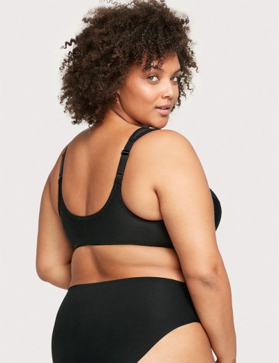 Бюстгальтер с застежкой спереди Glamorise GI1245 черный, Цвет: черный, Размеры: 90F, изображение 9