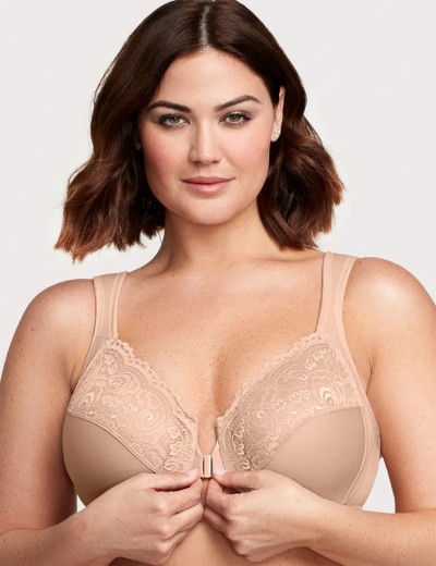 Бюстгальтер с застежкой спереди Glamorise GI1245 кофе, Цвет: кофе, Размеры: 85F, изображение 3