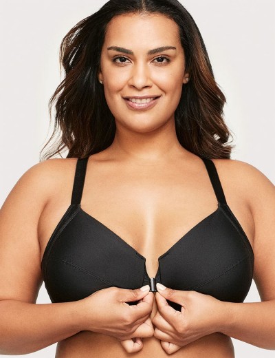 Бюстгальтер с мягкой чашкой Glamorise GI1247 черный, Цвет: черный, Размеры: 80D, изображение 3