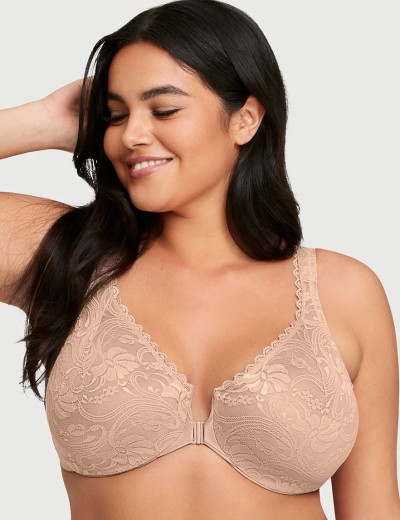 Бюстгальтер с застежкой спереди Glamorise GI9245 кофе, Цвет: кофе, Размеры: 70D, изображение 3