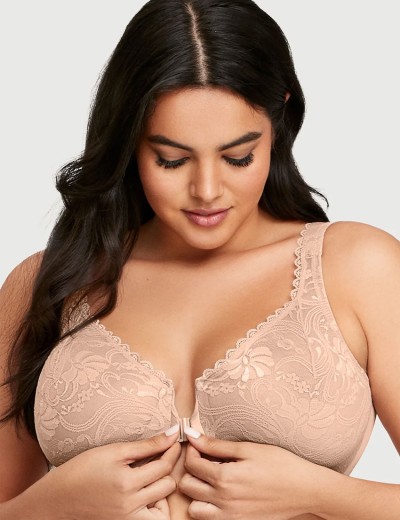 Бюстгальтер с застежкой спереди Glamorise GI9245 кофе, Цвет: кофе, Размеры: 70D, изображение 4