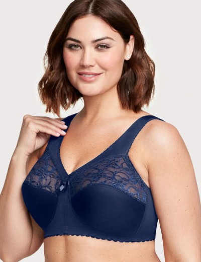 Бюстгальтер с широкими лямками Glamorise GI1000 синий, Цвет: синий, Размеры: 90C, изображение 4