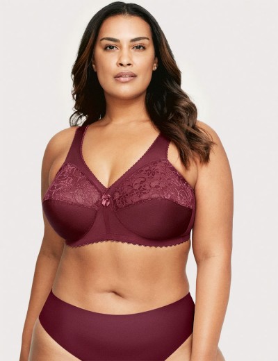Бюстгальтер с широкими лямками Glamorise GI1000 темно-бордовый, Цвет: темно-бордовый, Размеры: 90B, изображение 8
