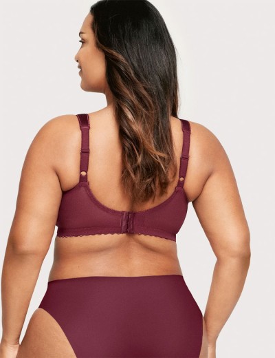 Бюстгальтер с широкими лямками Glamorise GI1000 темно-бордовый, Цвет: темно-бордовый, Размеры: 90B, изображение 9