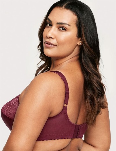 Бюстгальтер с широкими лямками Glamorise GI1000 темно-бордовый, Цвет: темно-бордовый, Размеры: 90B, изображение 7