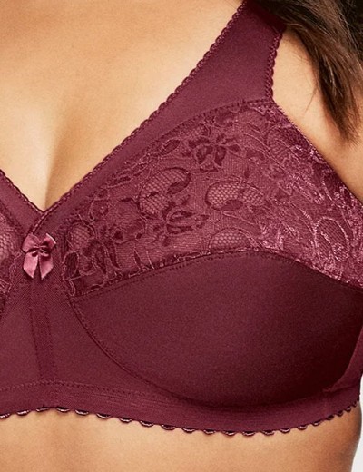 Бюстгальтер с широкими лямками Glamorise GI1000 темно-бордовый, Цвет: темно-бордовый, Размеры: 90B, изображение 5