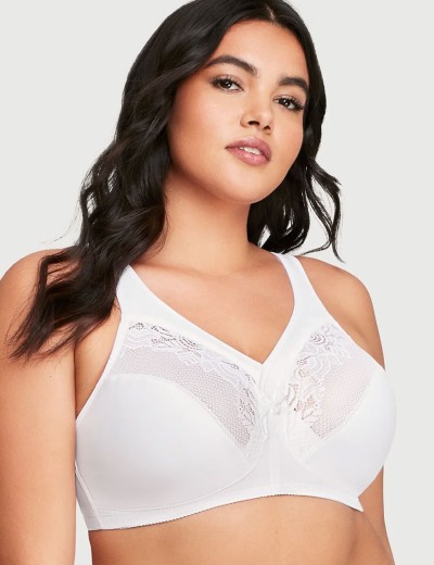 Бескаркасный бюстгальтер минимайзер Glamorise GI1003 белый, Цвет: белый, Размеры: 90H, изображение 4