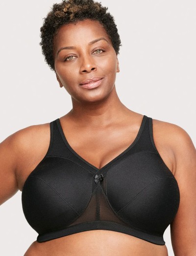 Бюстгальтер мягкий без косточек Glamorise GI1005 черный, Цвет: черный, Размеры: 100G, изображение 3