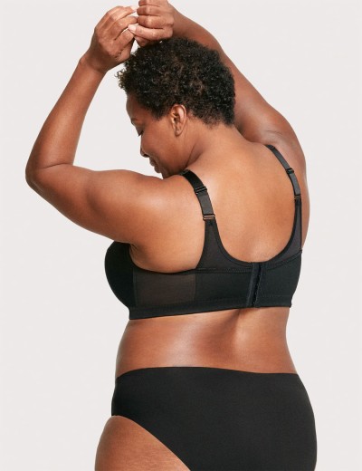 Бюстгальтер мягкий без косточек Glamorise GI1005 черный, Цвет: черный, Размеры: 100G, изображение 7