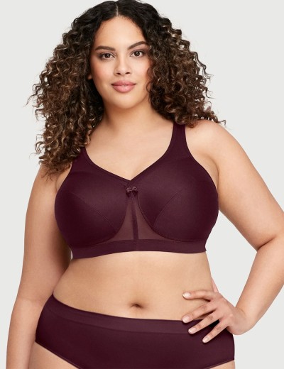 Бюстгальтер мягкий без косточек Glamorise GI1005 винный, Цвет: винный, Размеры: 95H, изображение 4