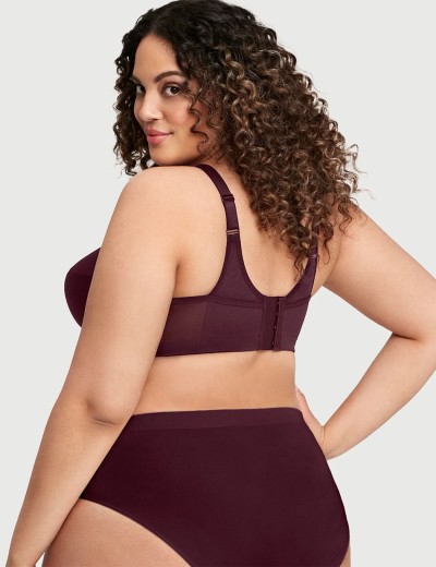 Бюстгальтер мягкий без косточек Glamorise GI1005 винный, Цвет: винный, Размеры: 95H, изображение 8