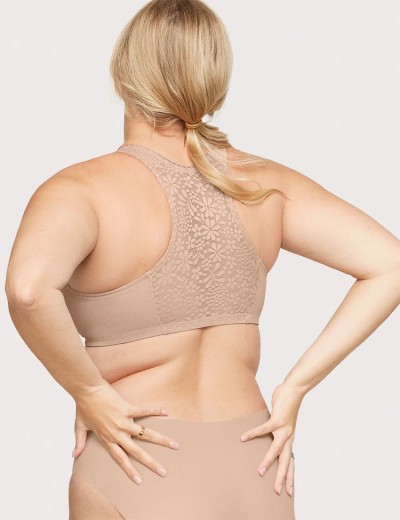 Мягкий бюстгальтер с застежкой спереди Glamorise GI1908 кофе, Цвет: кофе, Размеры: 100G/H, изображение 6