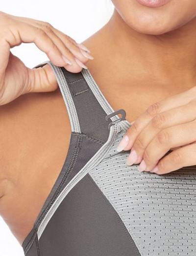 Бюстгальтер для фитнеса Glamorise GI9167 серый, Цвет: серый, Размеры: 75B, изображение 5