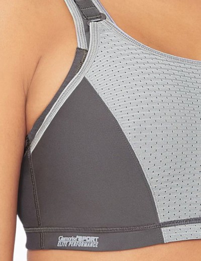 Бюстгальтер для фитнеса Glamorise GI9167 серый, Цвет: серый, Размеры: 75B, изображение 6