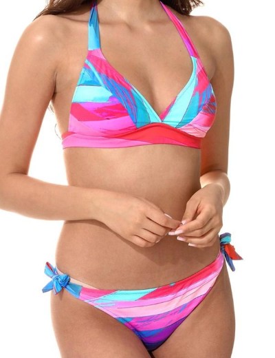 Купальник триангул + плавки на завязках Jolidon FR76I мультиколор, Цвет: мультиколор, Размеры: 75B, изображение 3