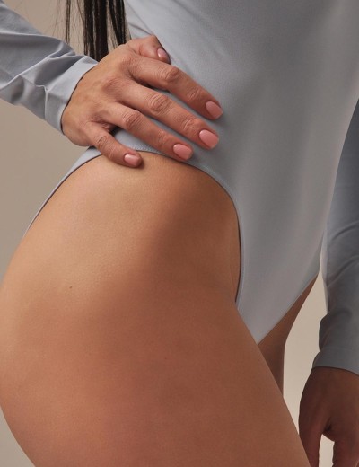 Боди с длинным рукавом MY BO289 iris, Цвет: голубой, Размеры: L, изображение 3