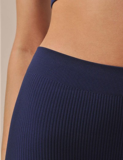 Леггинсы в рубчик MY PA797 ocean, Цвет: темно-синий, Размеры: M, изображение 4