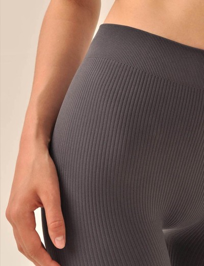 Велосипедки в рубчик MY PA829 iron, Цвет: графит, Размеры: S, изображение 3