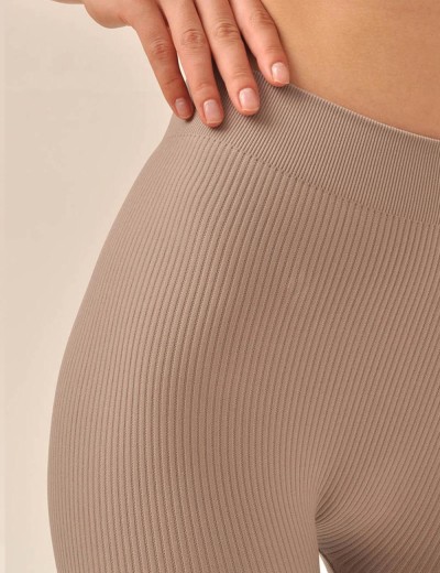 Велосипедки в рубчик MY PA829 moon, Цвет: бежевый, Размеры: L, изображение 4