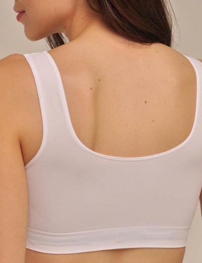 Мягкий топ MY BR327 bianco, Цвет: белый, Размеры: M, изображение 2