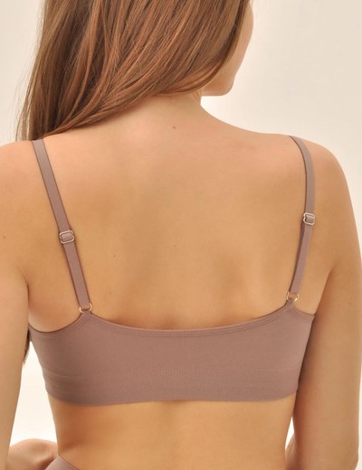 Топ со съемными вкладышами MY BR364 chocolate, Цвет: коричневый, Размеры: XL, изображение 2