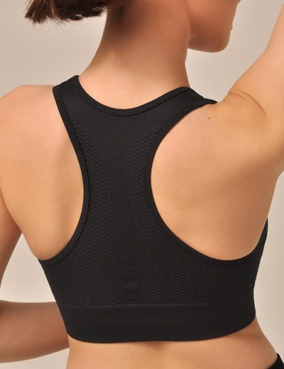 Топ спортивного кроя MY BR492 nero, Цвет: черный, Размеры: L, изображение 2