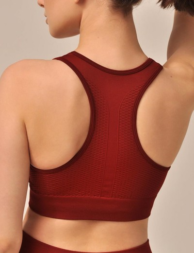 Топ спортивного кроя MY BR492 sangria, Цвет: темно-красный, Размеры: M, изображение 2
