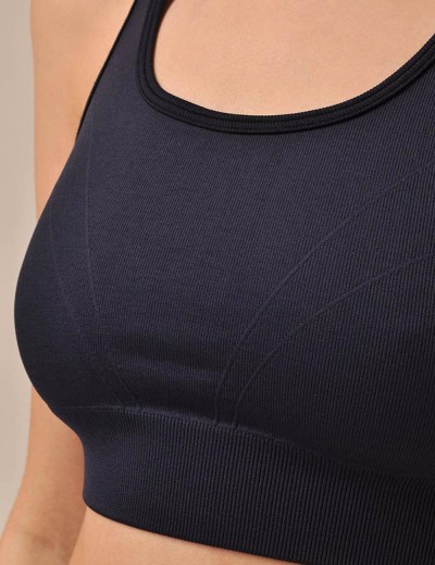 Топ спортивного кроя MY BR492 sea, Цвет: темно-синий, Размеры: L, изображение 3