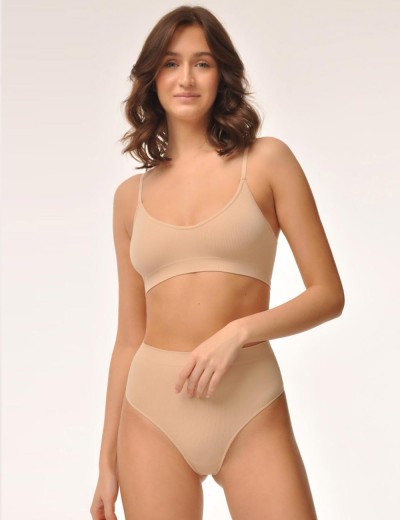 Топ на тонких бретелях MY BR542 nudo, Цвет: телесный, Размеры: L, изображение 4