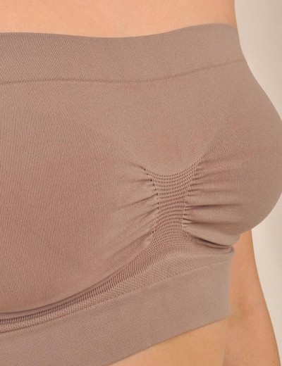 Моделирующий топ-бандо MY BU054 chocolate, Цвет: коричневый, Размеры: L, изображение 4