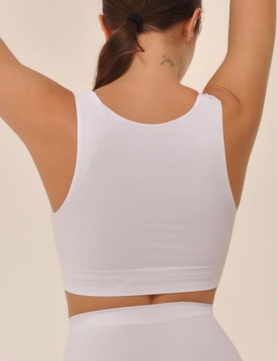 Топ на широких бретелях MY T2659 bianco, Цвет: белый, Размеры: L, изображение 2