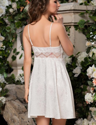 Атласная расклешенная сорочка Mia-Amore BEATRICE 2191, Цвет: молочный, Размеры: XS, изображение 2