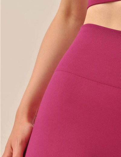 Гладкие леггинсы MY PA799 magenta, Цвет: розовый, Размеры: L, изображение 4