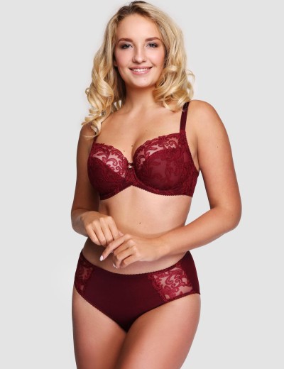 Мягкий бюстгальтер с вышивкой Senselle MERRIMENT 1010023 бургундское вино, Цвет: бургундское вино, Размеры: 75E, изображение 5