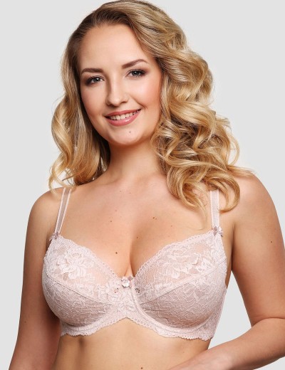 Мягкий кружевной бюстгальтер Senselle SUMMER ROSE LACE 12008 серебристый пион, Цвет: серебристый пион, Размеры: 80E, изображение 3