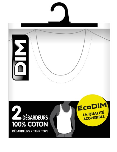 Набор мужских маек 2 штуки Dim 00FR белый, Цвет: белый/белый, Размеры: 2XL, изображение 3