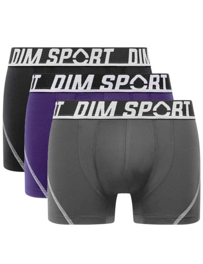 Трусы мужские боксеры в наборе (3 шт) Dim 08EW черный/серый/фиолетовый, Цвет: черный/серый/фиолето, Размеры: S, изображение 2