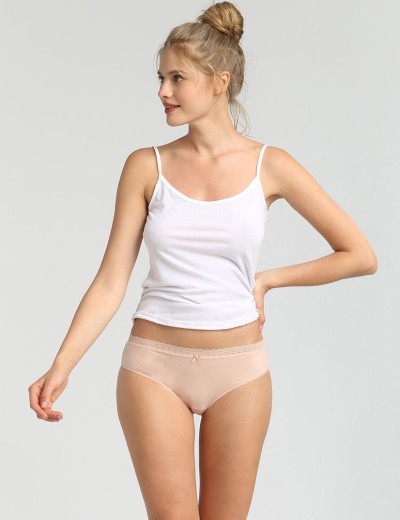 Набор хлопковых трусов Dim ECO 09AK (2 шт) телесный, Цвет: телесный/телесный, Размеры: XXS/XS, изображение 3
