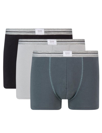 Трусы мужские боксеры в наборе (3 шт) Dim 09B7 серый/гранит/черный, Цвет: серый/гранит/черный, Размеры: M, изображение 2