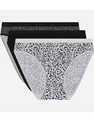 Набор хлопковых трусиков Dim LES POCKETS COTON 4C17 оптика - 3 штуки, Цвет: оптика, Размеры: XXS/XS, изображение 5