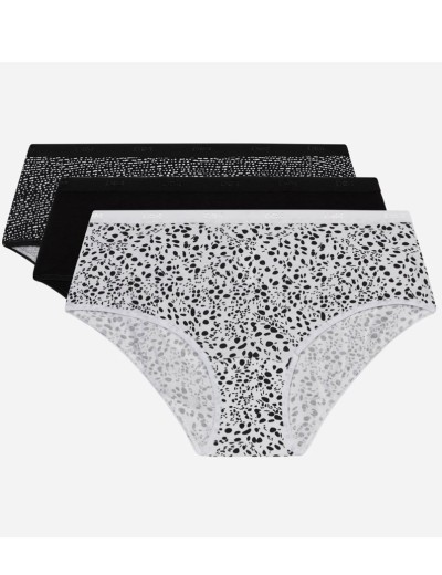 Набор хлопковых трусов брифов Dim LES POCKETS COTON 4C20 оптика - 3 штуки, Цвет: оптика, Размеры: L/XL, изображение 5