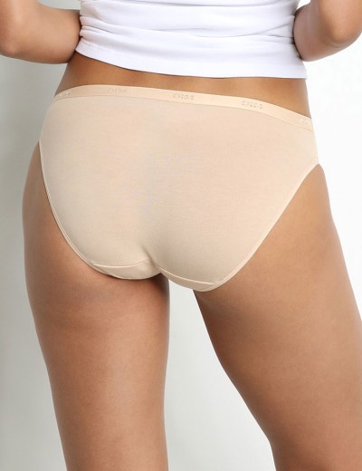 Набор трусов Dim LES POCKETS COTON 4H00/3 белый/телесный/черный - 3 штуки, Цвет: белый/телесный/черны, Размеры: XXS/XS, изображение 2