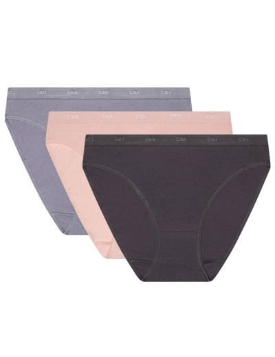 Набор трусов Dim LES POCKETS COTON 4H00/3 темно-серый/розовый/серый - 3 штуки, Цвет: темно-серый/розовый/, Размеры: S/M, изображение 5